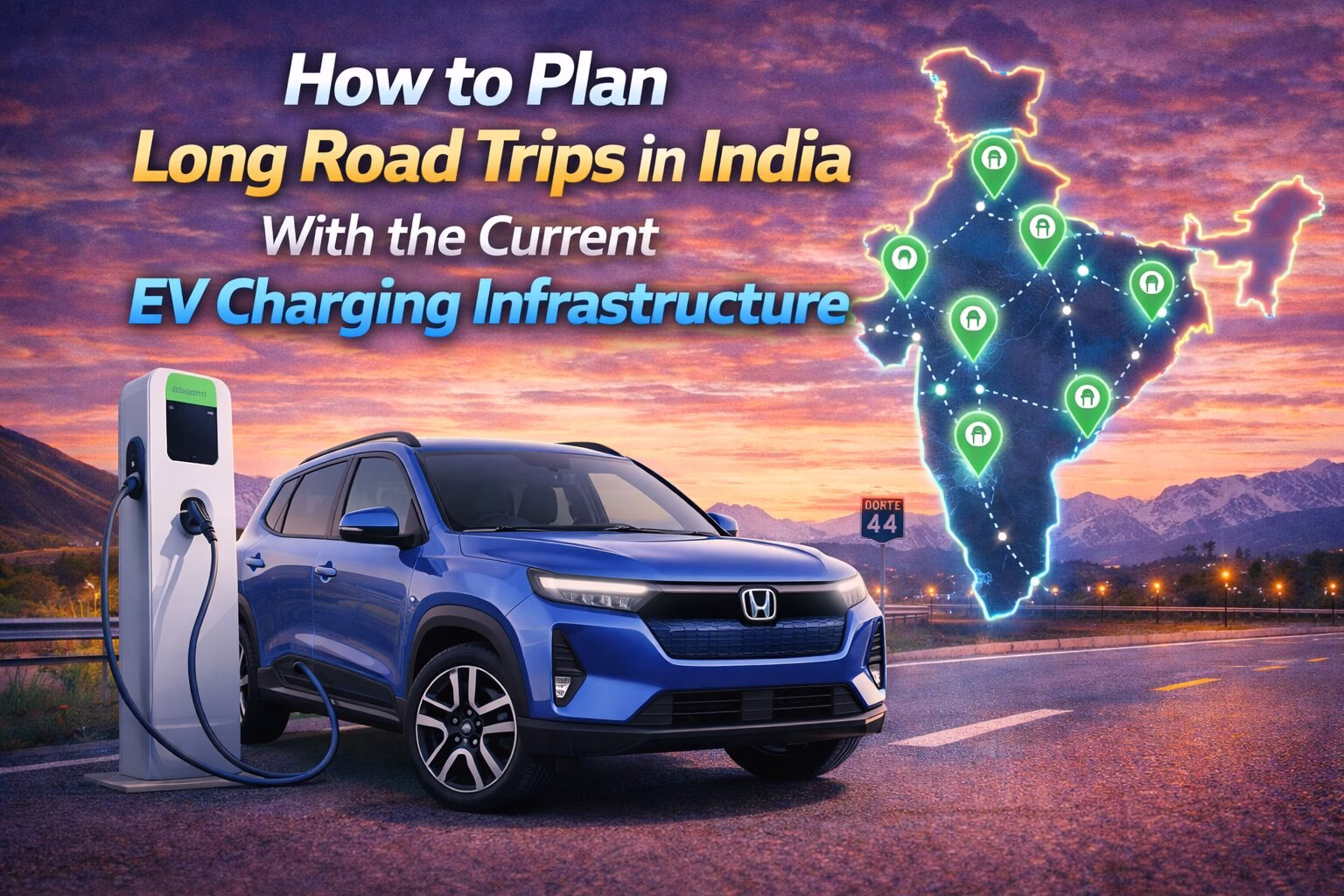 Electric Car Plugged